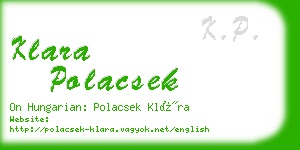 klara polacsek business card